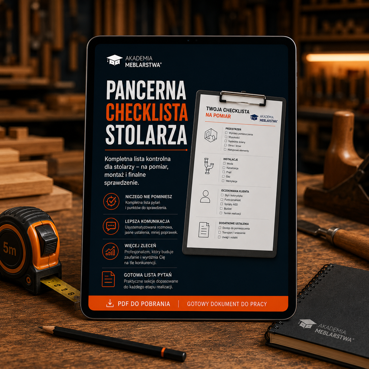 Pancerna Checklista Stolarza - Akademia Meblarstwa